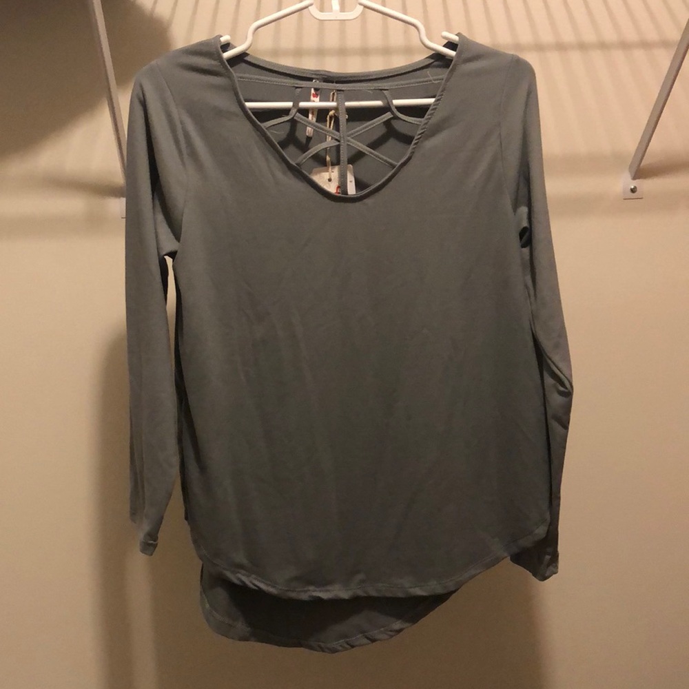 Grey long sleeve small womens shirt from Poof!